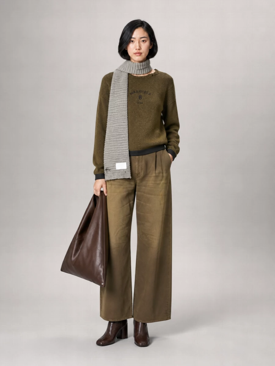 Mm6 Maison Margiela Denim Wide-Leg Trousers
