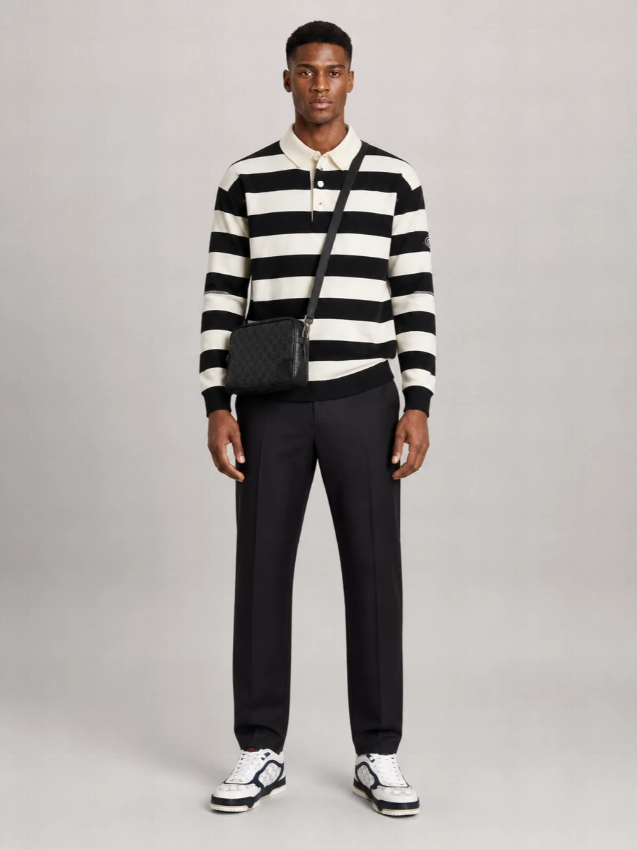 Gucci Striped Cotton Polo Shirt