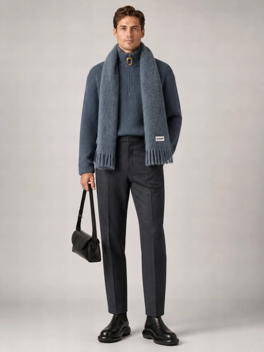 Jw Anderson Ribbed Half-Zip Jumper