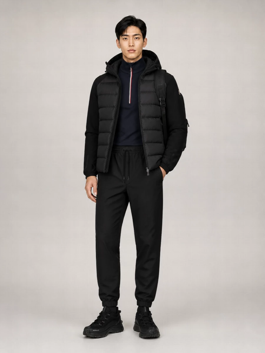 Moncler Grenoble down padded zip-up jacket