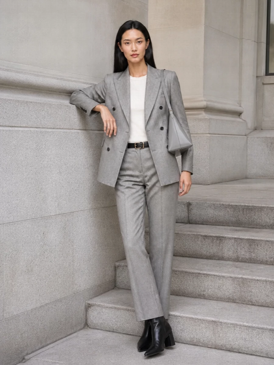 Tagliatore grey suit prada ankle boots