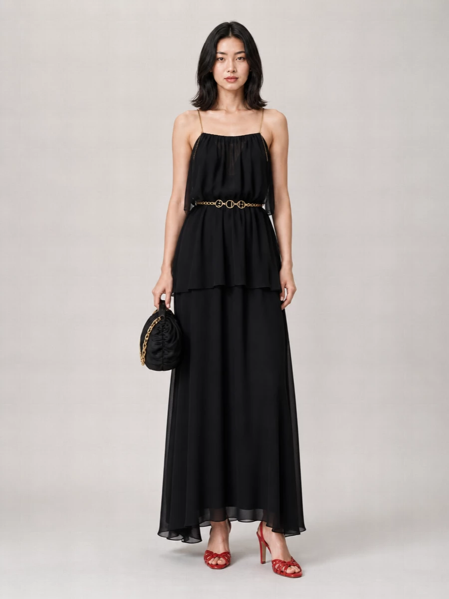 Chloé Silk Sleeveless Maxi Dress