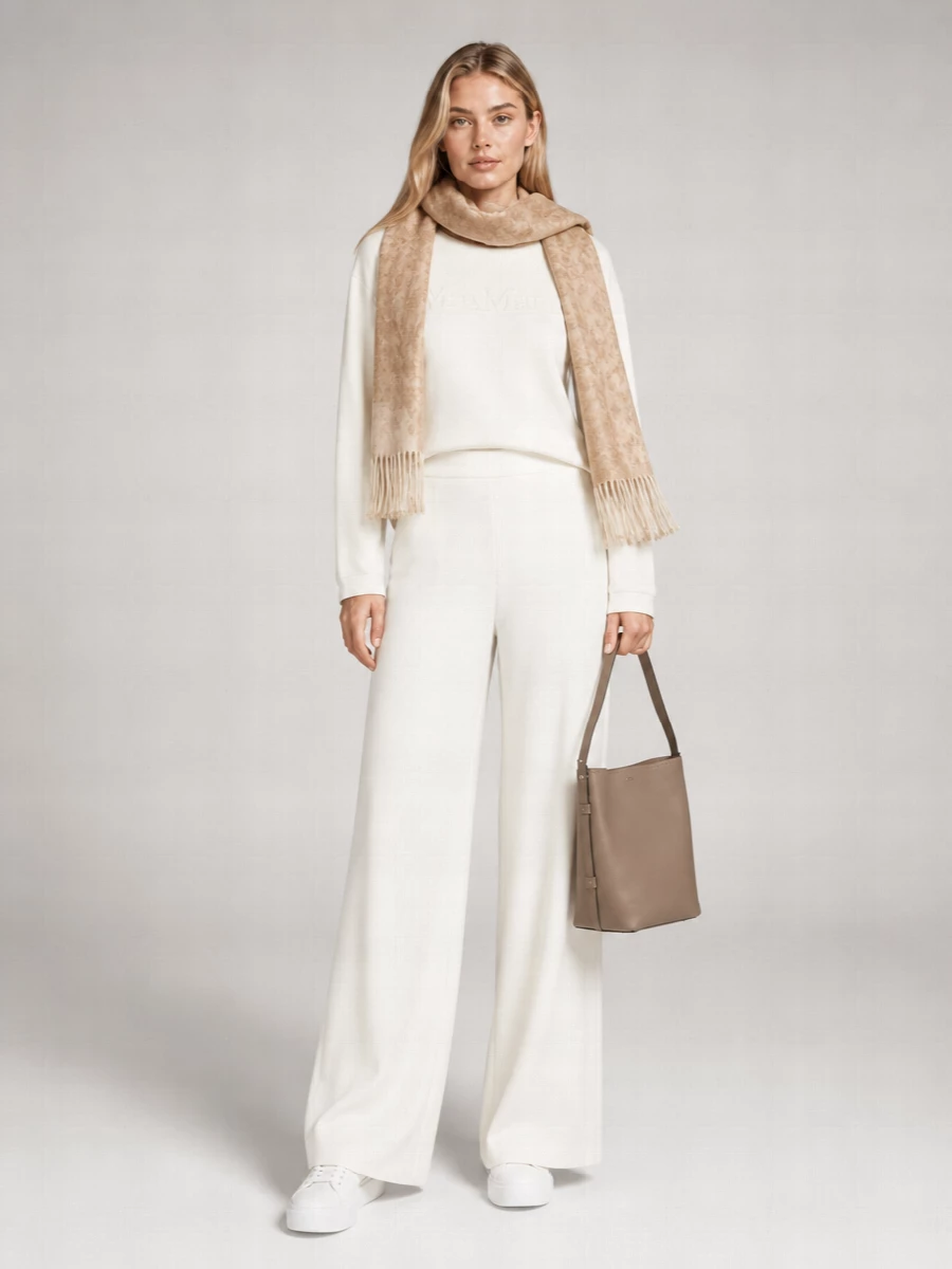 Max Mara Silk Blend Long-Sleeve Sweatshirt
