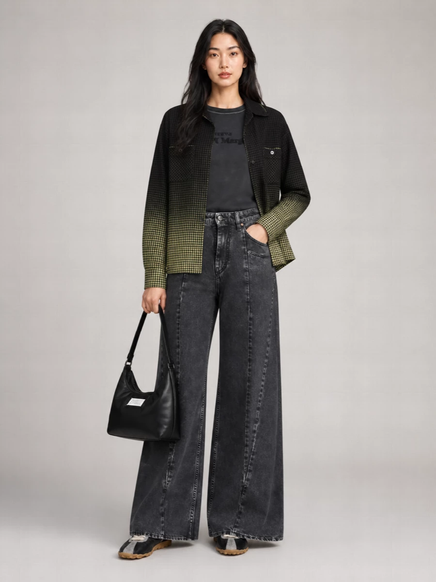 Maison Margiela Checked Long-Sleeve Shirt