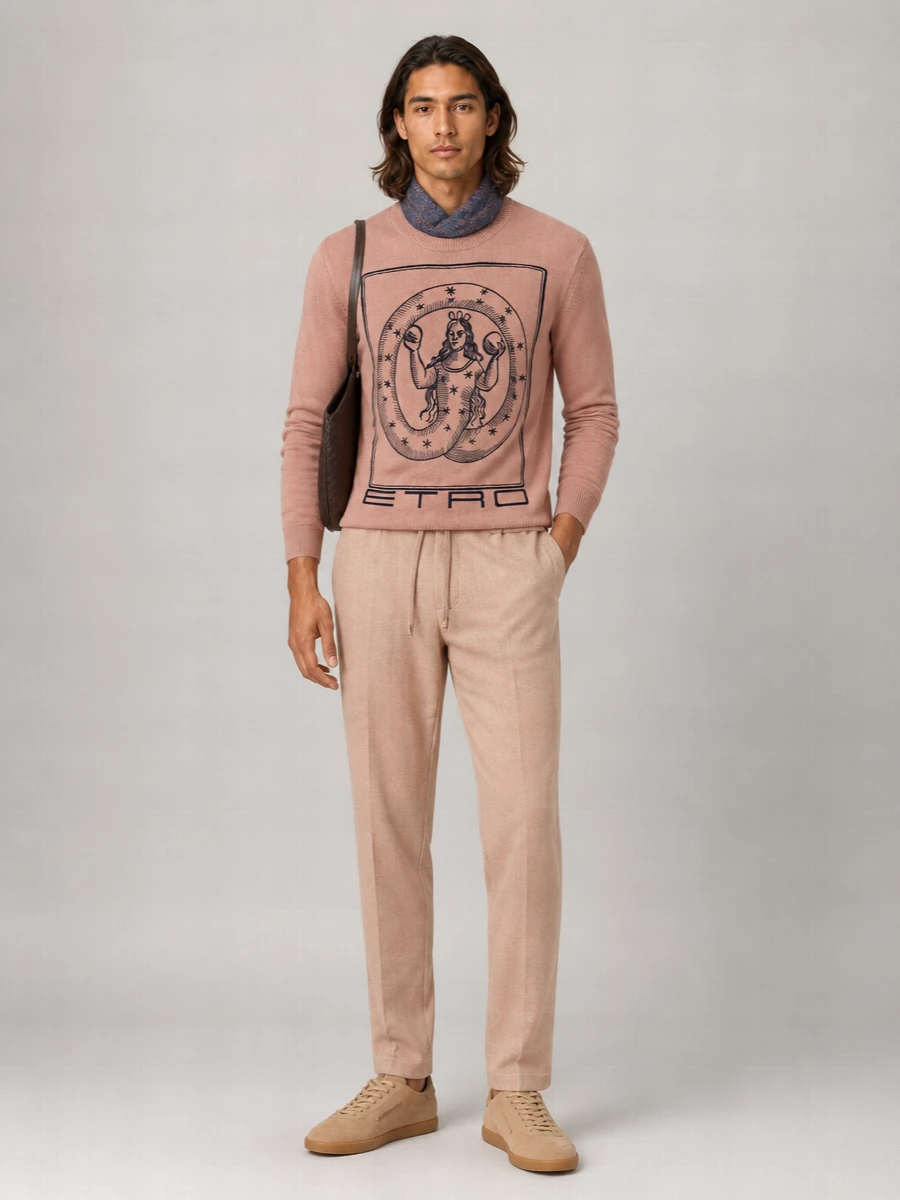 Etro Cotton Logo-Embroidered Jumper