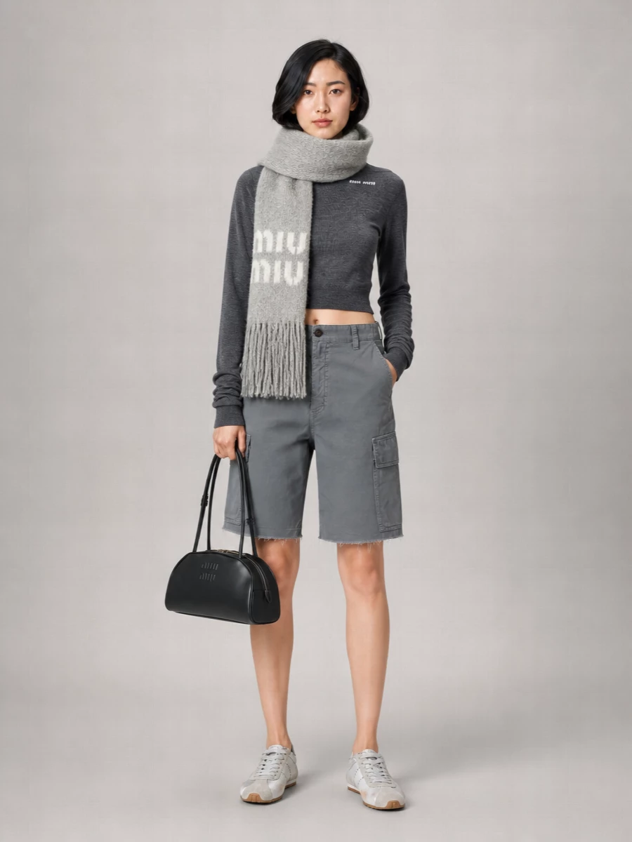 Miu Miu Twill Bermuda Shorts