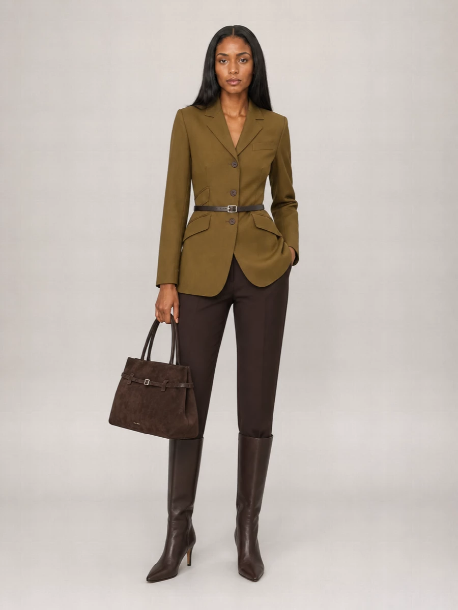 Max Mara Virgin Wool Slim-Fit Pleated Suit Trousers
