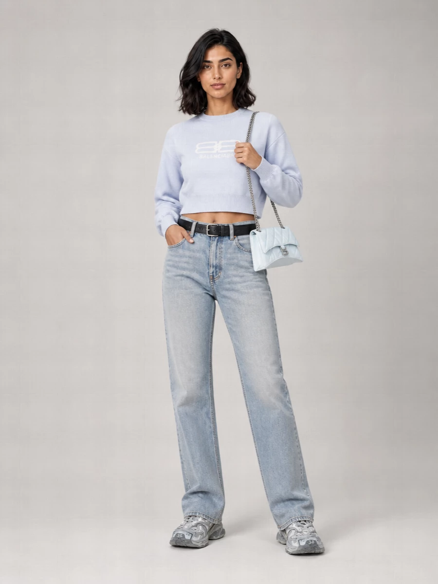 Balenciaga Denim City Regular-Fit Straight-Leg Jeans