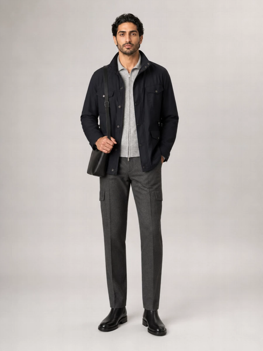 Lardini Wool Padded Coat