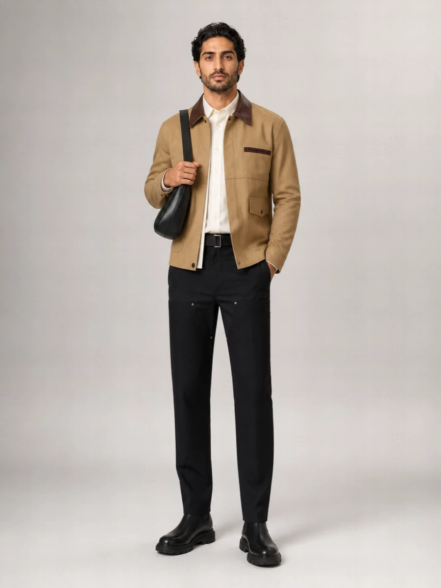 Sacai Cotton Single-Breasted Blouson Jacket