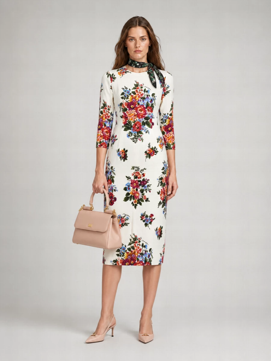 Dolce&Gabbana Floral-Print Midi Dress