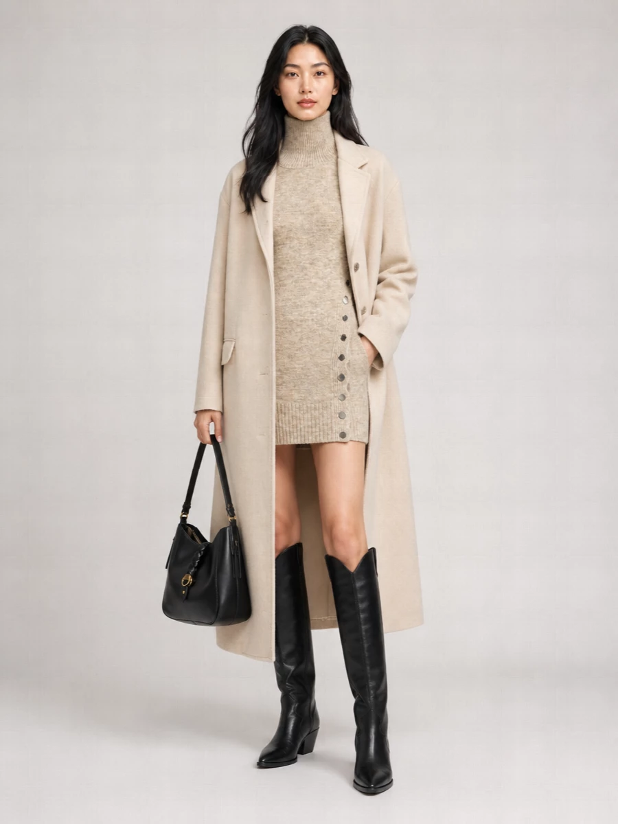 Isabel Marant Cashmere Blend Single Breasted Maxi Coat