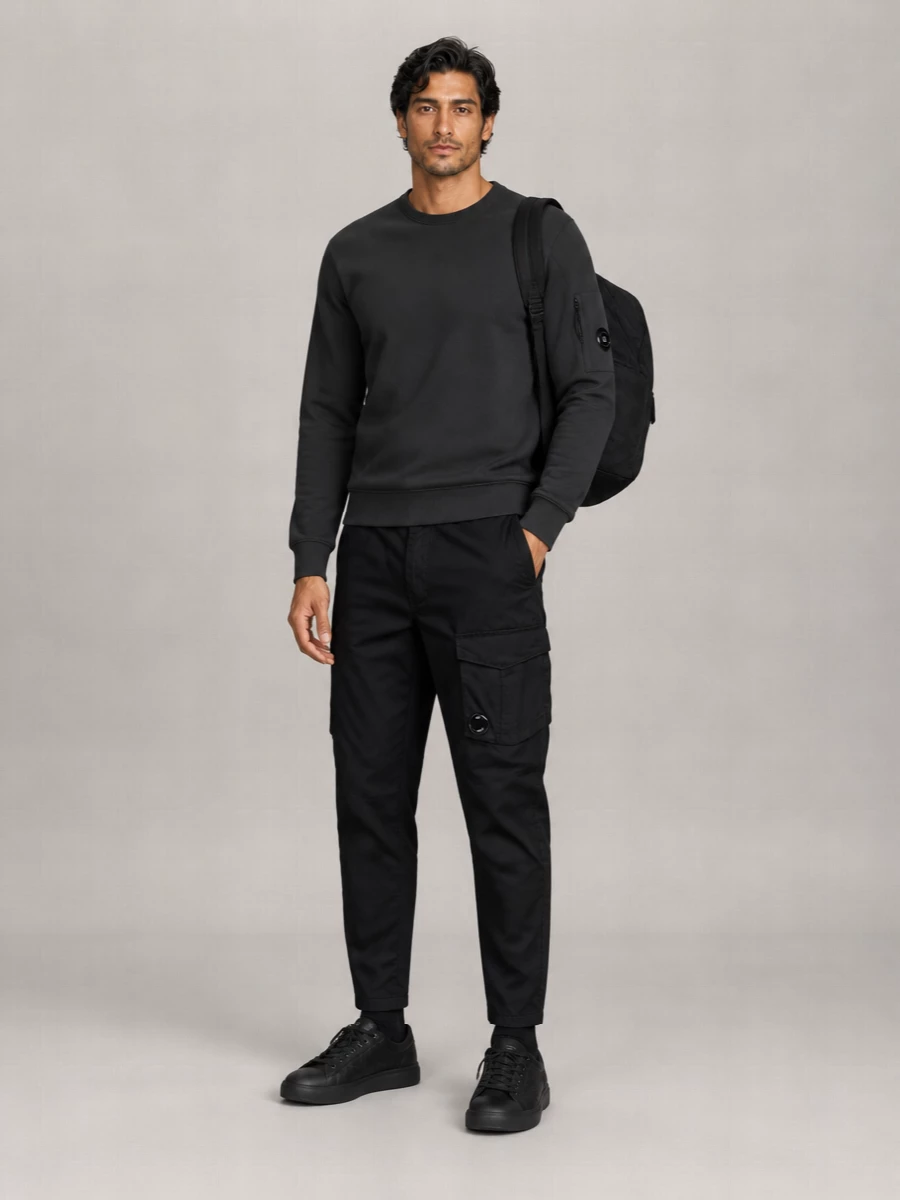 C.p. Company Cotton Crew Neck Long-Sleeve Sweater