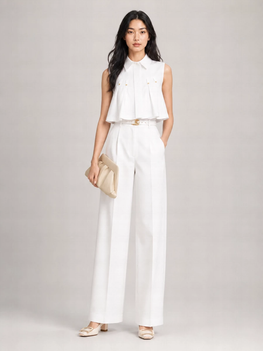 Elisabetta Franchi Cotton Sleeveless Shirt