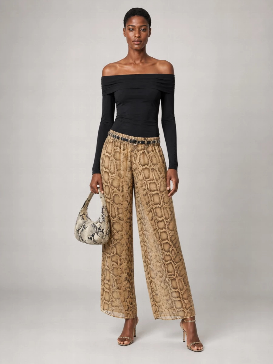 The Andamane Printed Wide-Leg Trousers
