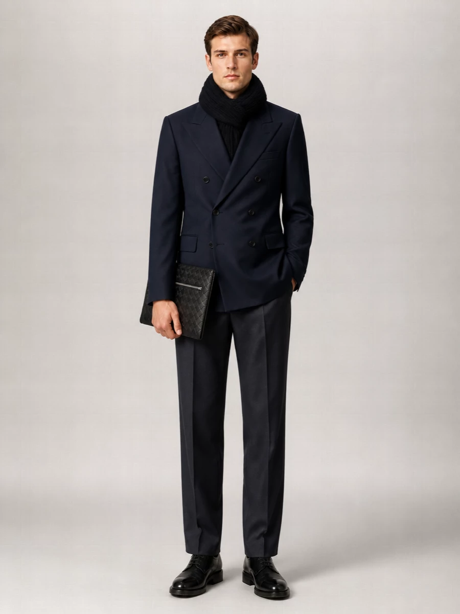 Dries Van Noten Wool Straight-Leg Tailored Trousers