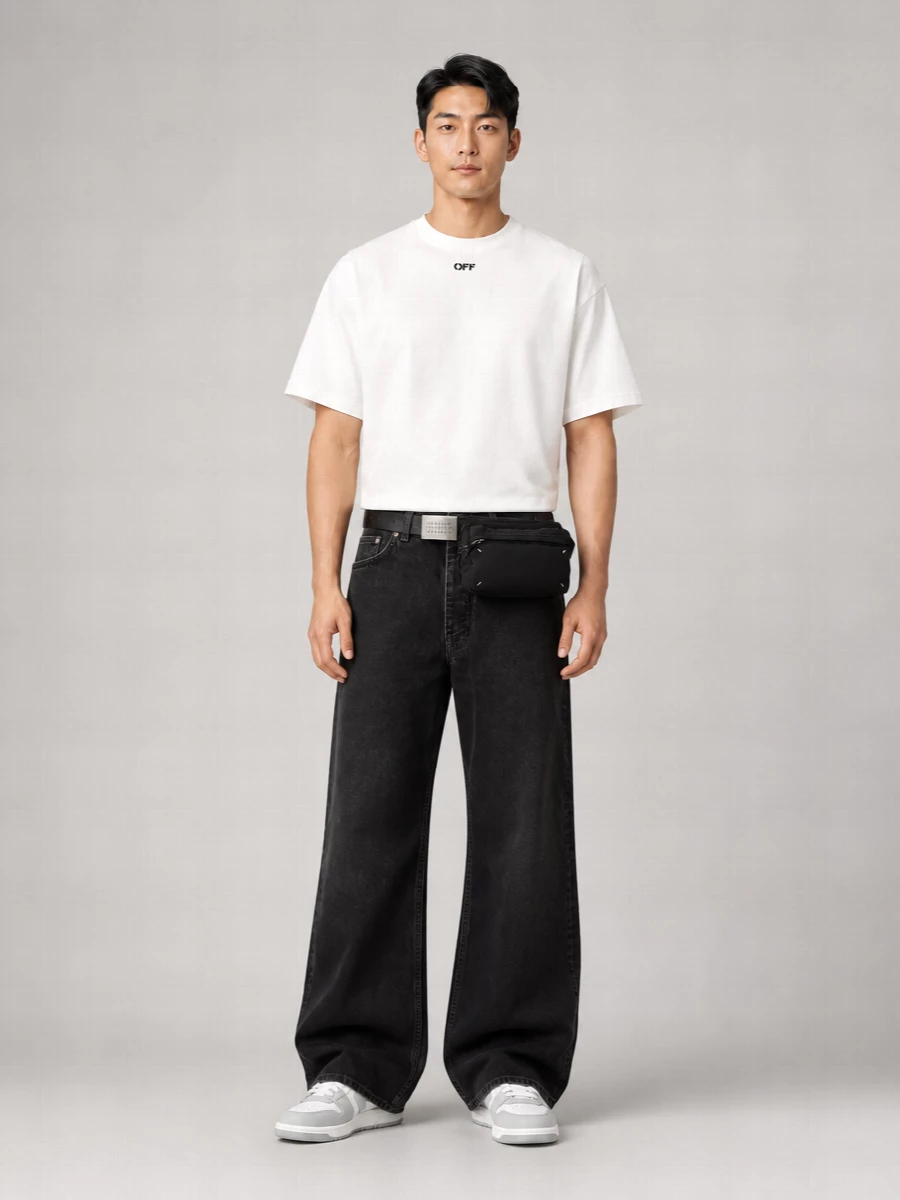 Off-White Leather Low-Top Sneakers