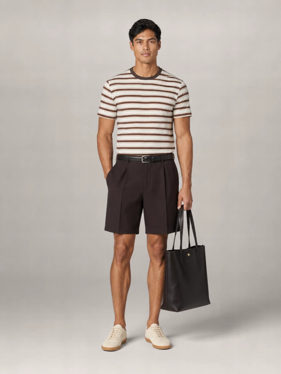 Auralee Striped Cotton Short-Sleeve T-Shirt