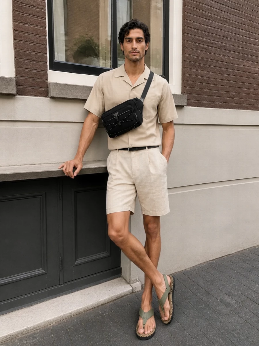 Undercover shorts burberry shirt kiko sandals