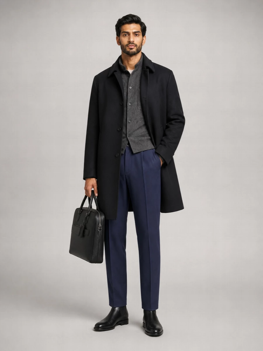 Giorgio Armani Cashmere Virgin Wool Single-Breasted Coat