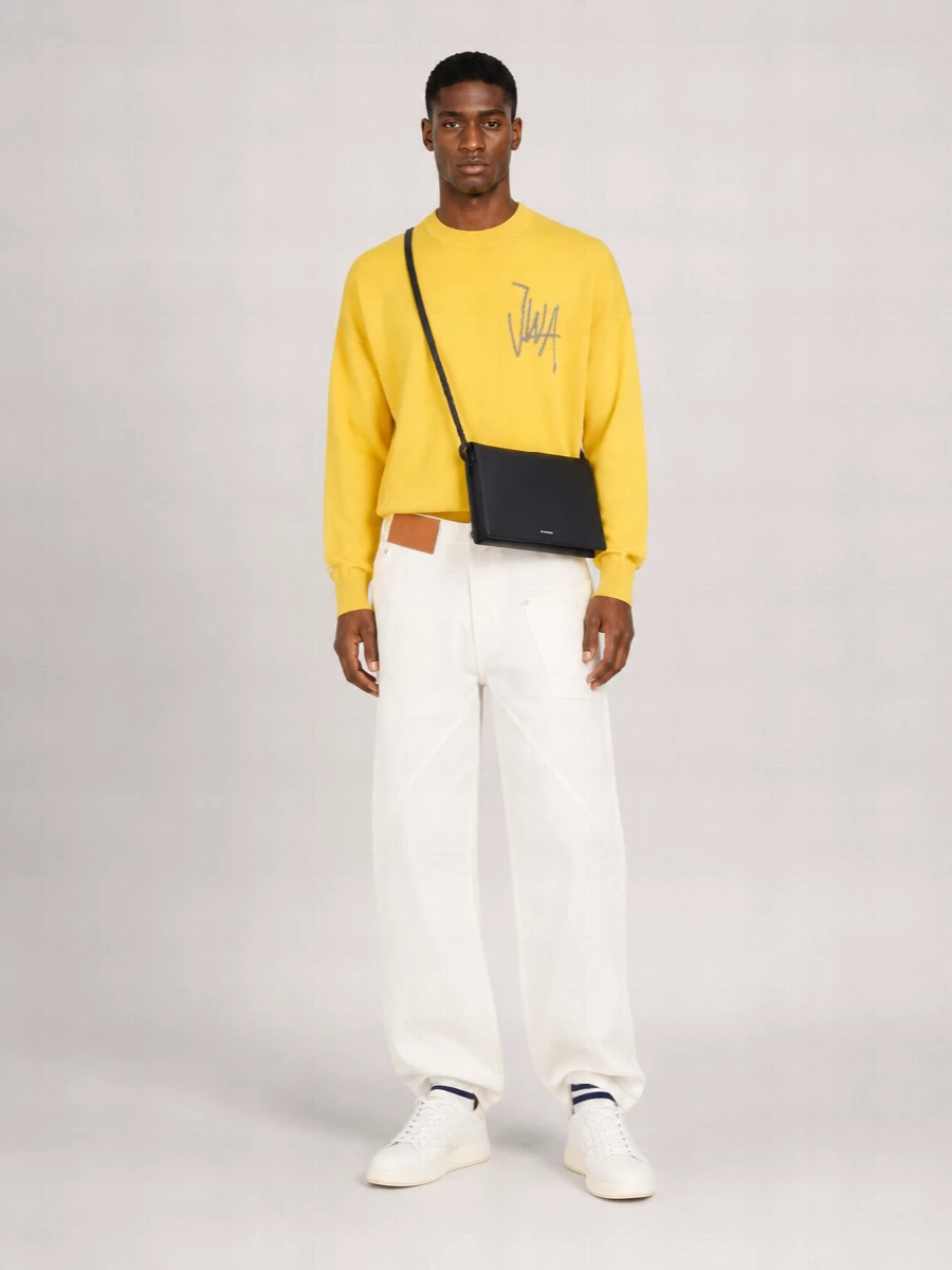 Jw Anderson Wool Ribbed Crewneck Jumper