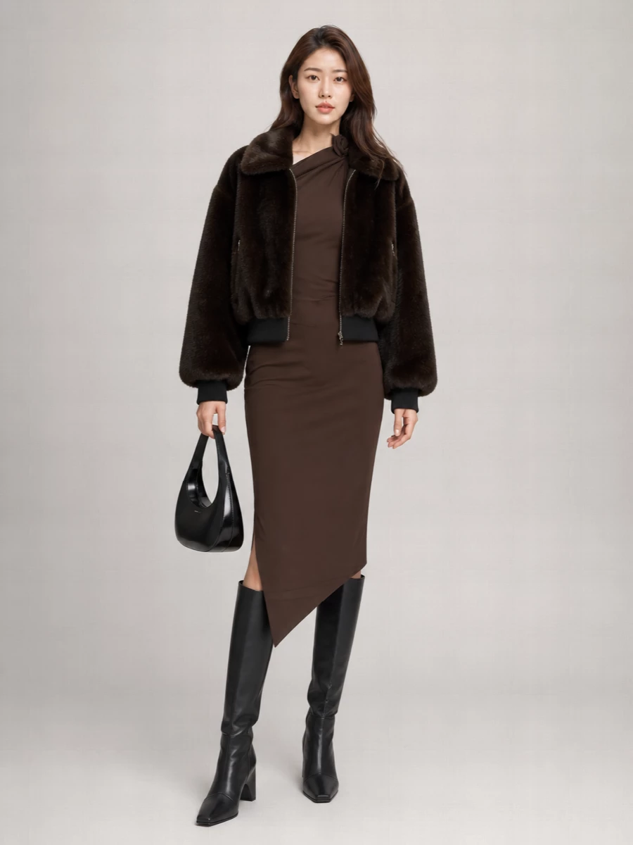 Coperni Faux Fur Bomber Jacket
