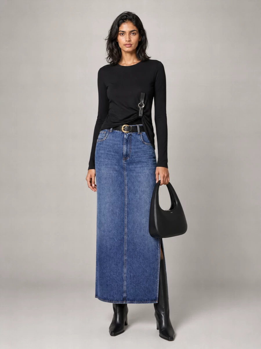 Coperni Denim High-Rise Mini Skirt