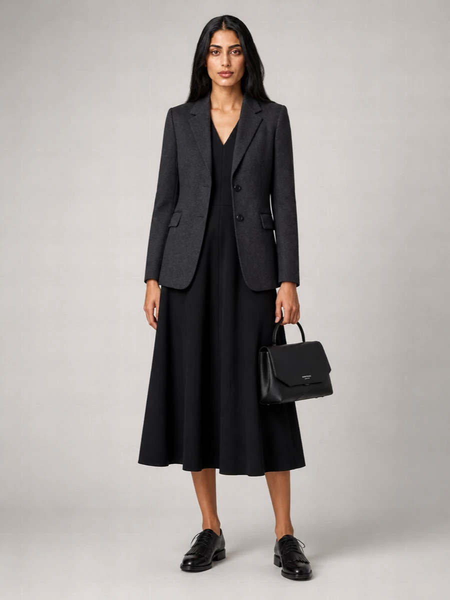 S Max Mara virgin wool single-breasted straight-fit blazer