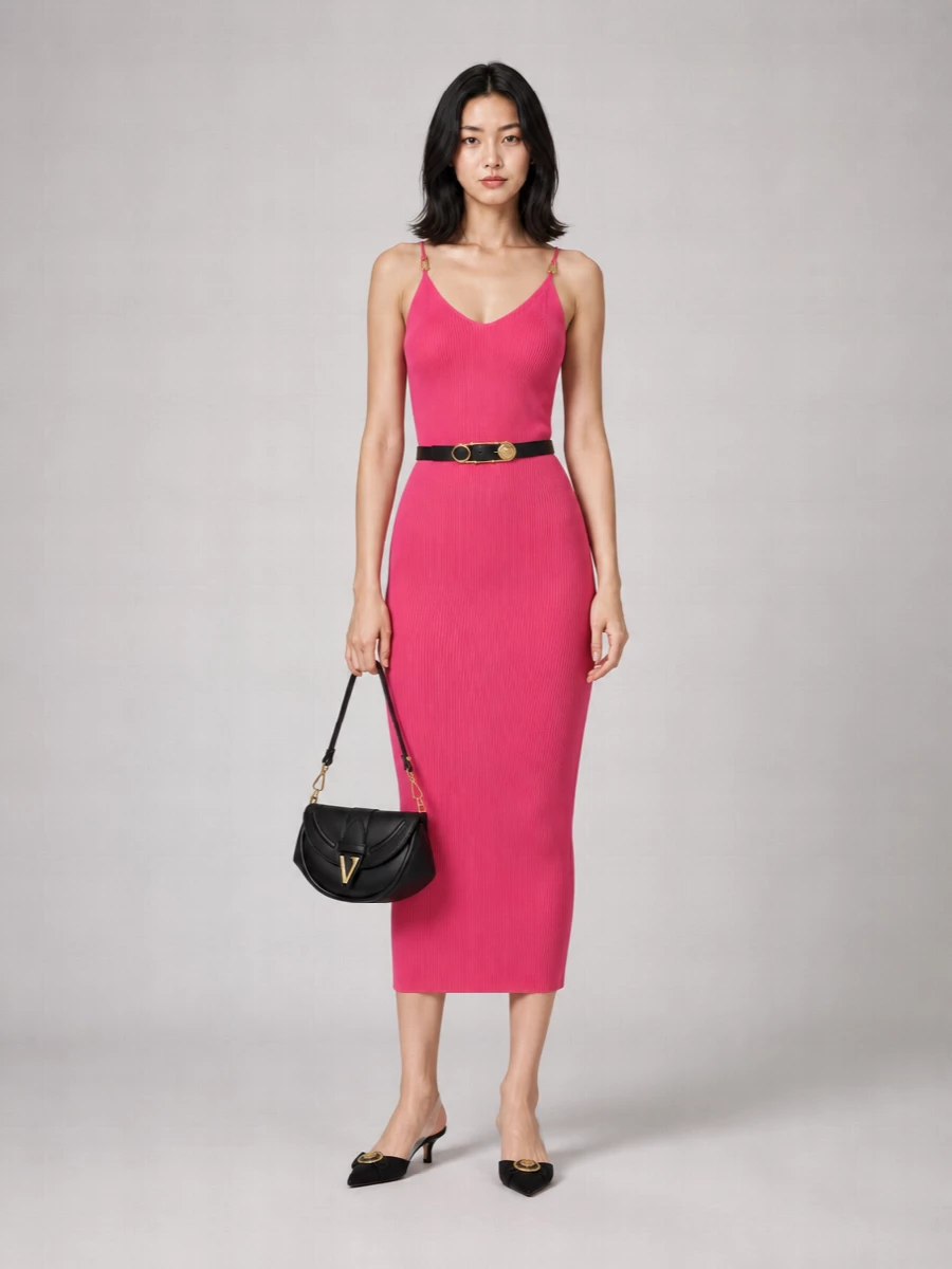 Versace Knit Midi Dress