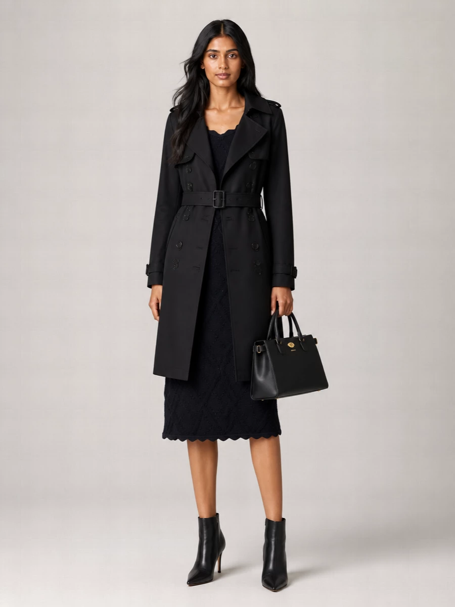 Burberry Cotton Slim-Fit Double-Breasted Trench Coat