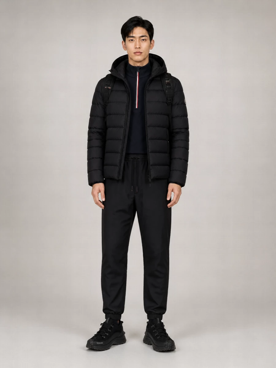 Moncler Grenoble Down Hooded Zip-Up Jacket