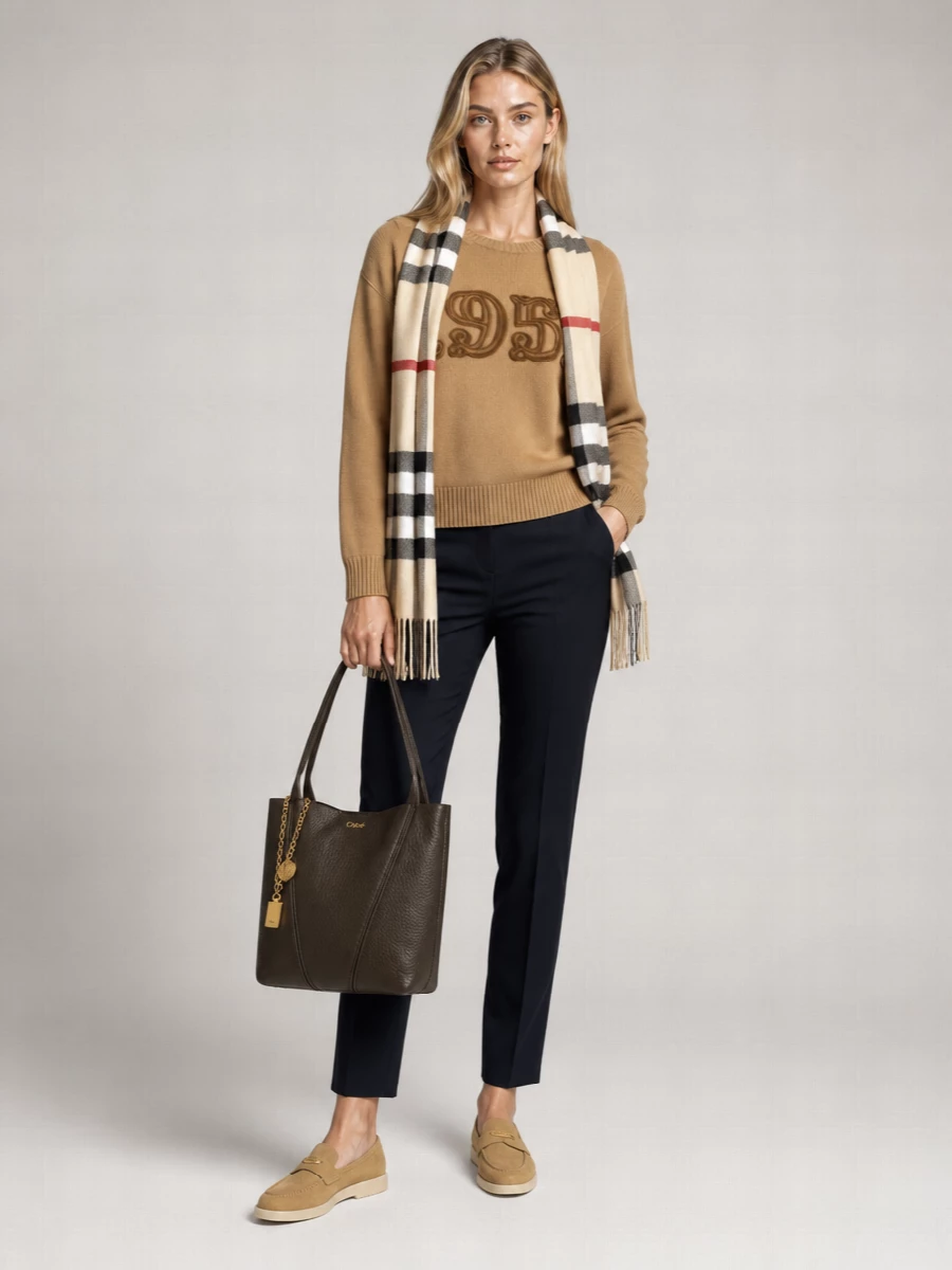 Max Mara Cashmere Blend Oversized Ribbed Crewneck Sweatshirt