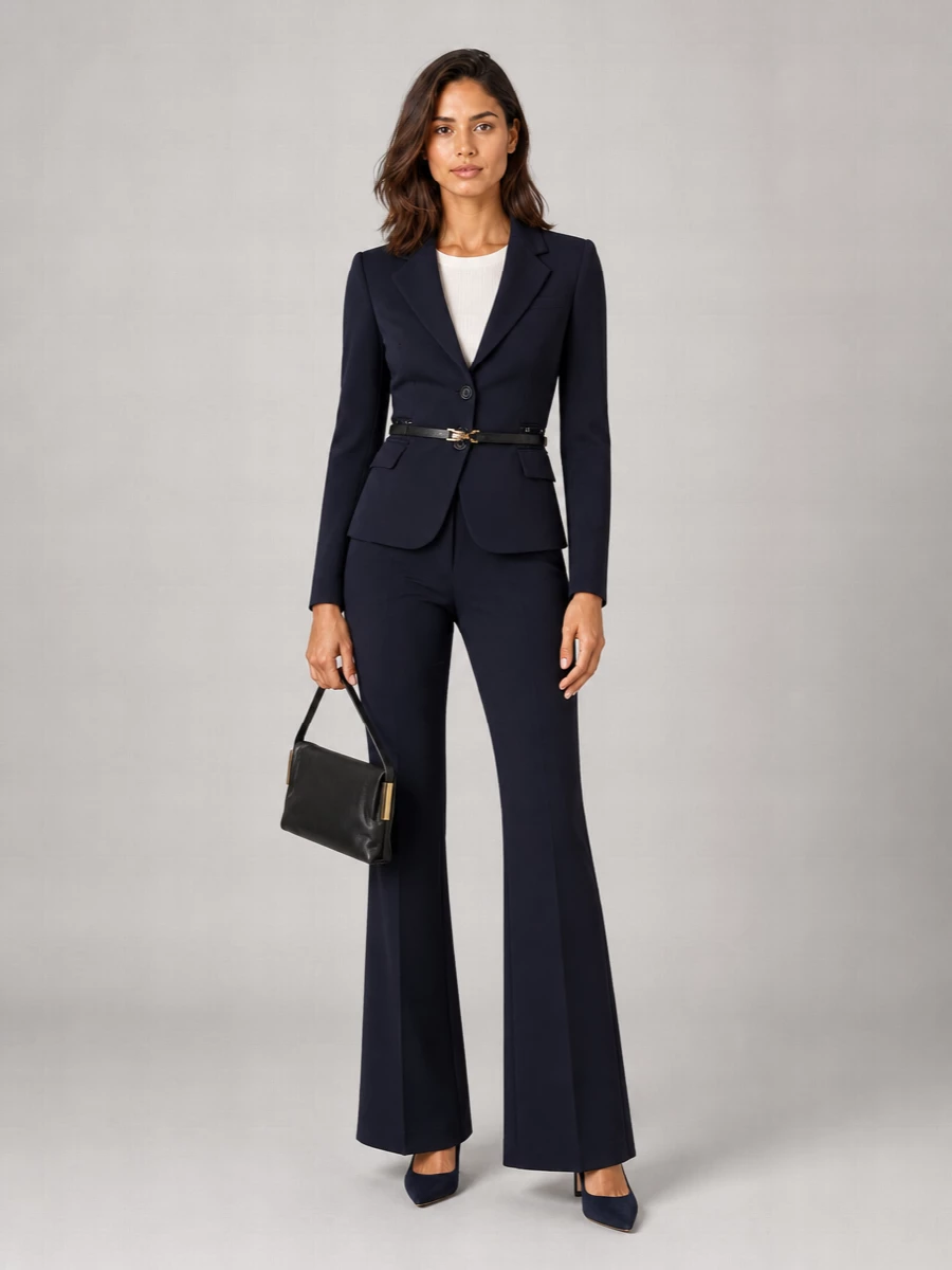 Elisabetta Franchi High-Rise Flared Suit Trousers