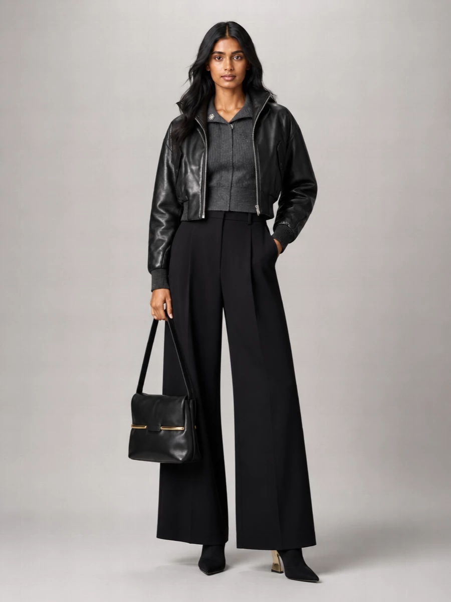 Givenchy lambskin leather shawl collar ribbed bomber jacket
