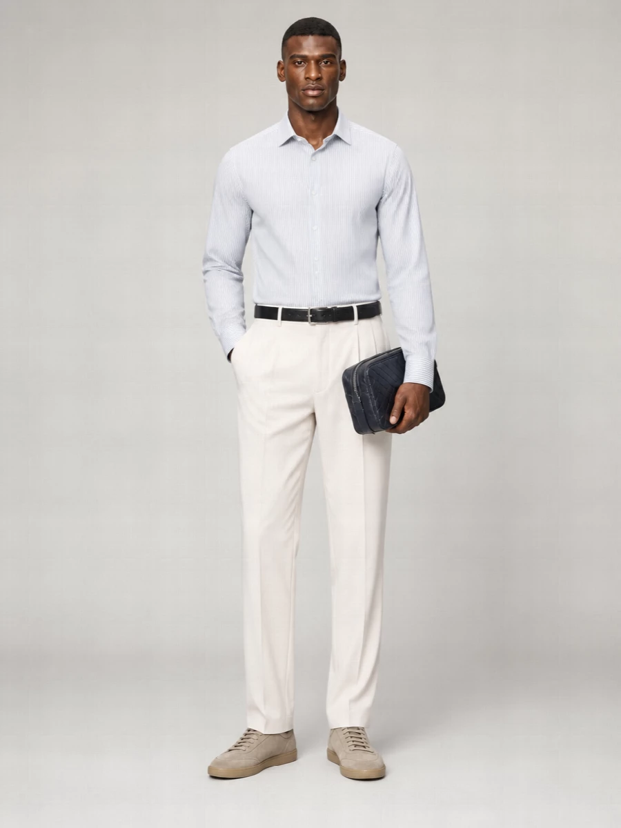 Zegna Striped Silk Shirt