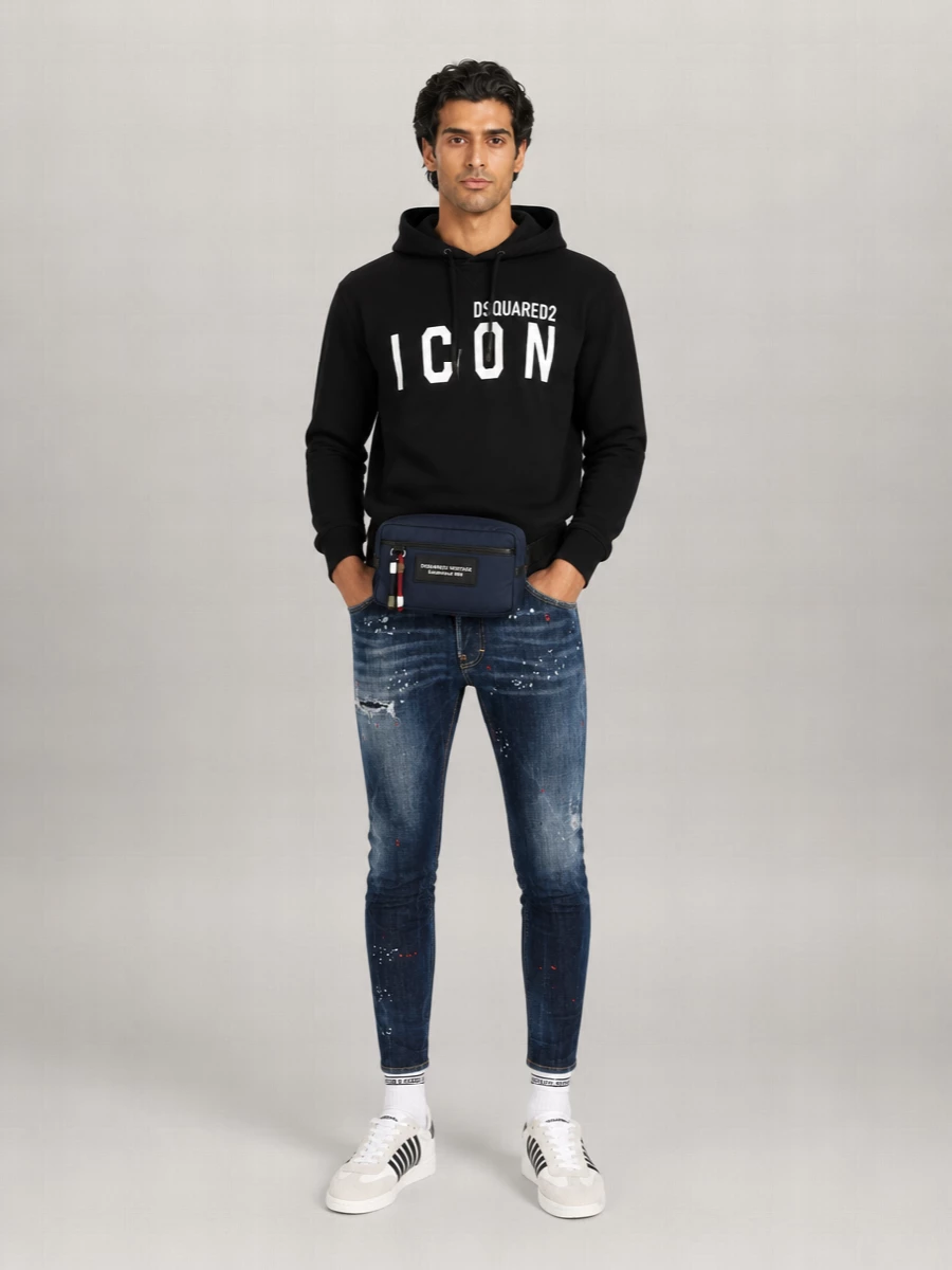 Dsquared2 Cotton Logo Print Hoodie