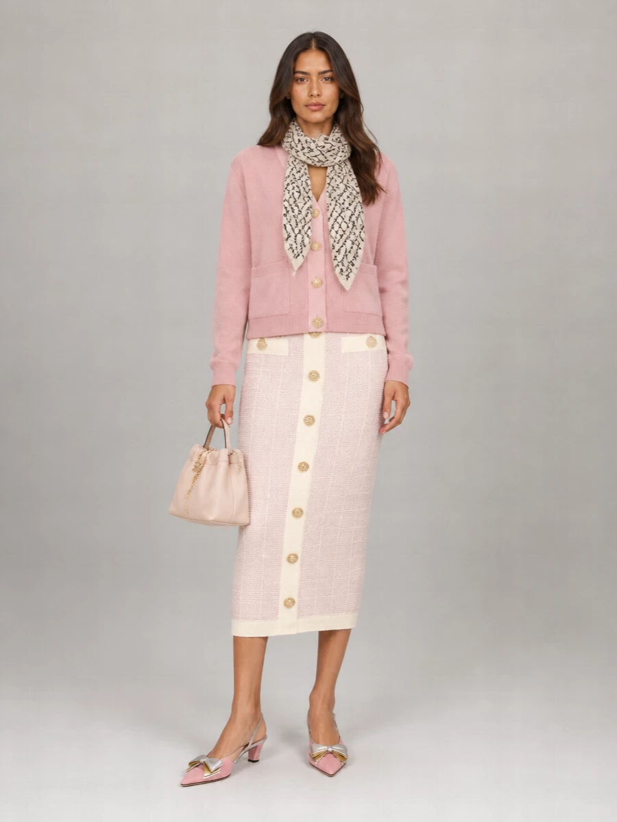 Balmain Cashmere Oversized Mid-Length Cardigan