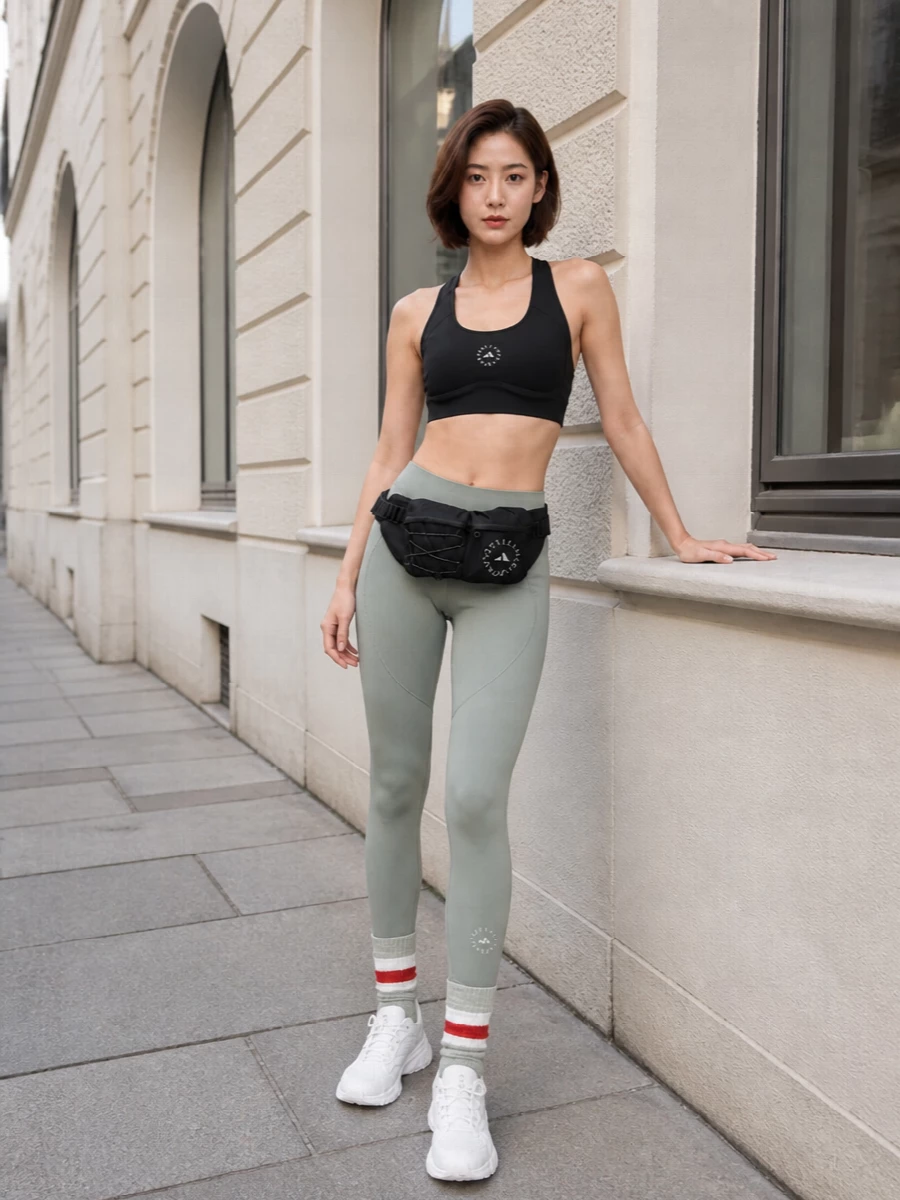 Adidas stella mccartney sage leggings gym outfit