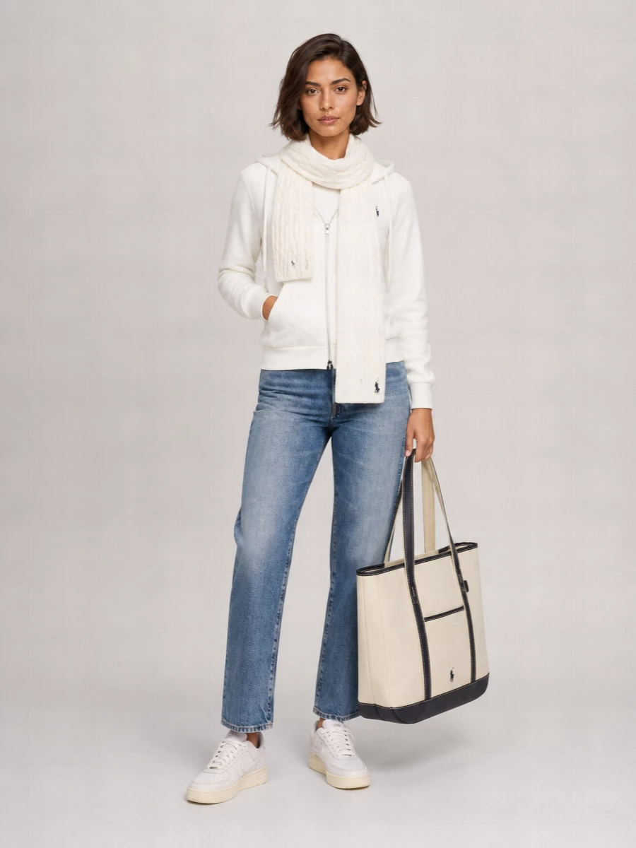 Ralph Lauren Jersey Hooded Zip-Up Sweatshirt