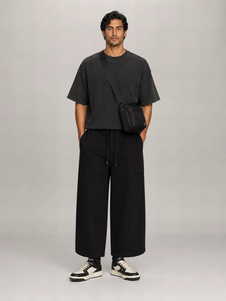 Entire Studios Cotton Wide-Leg Cargo Trousers