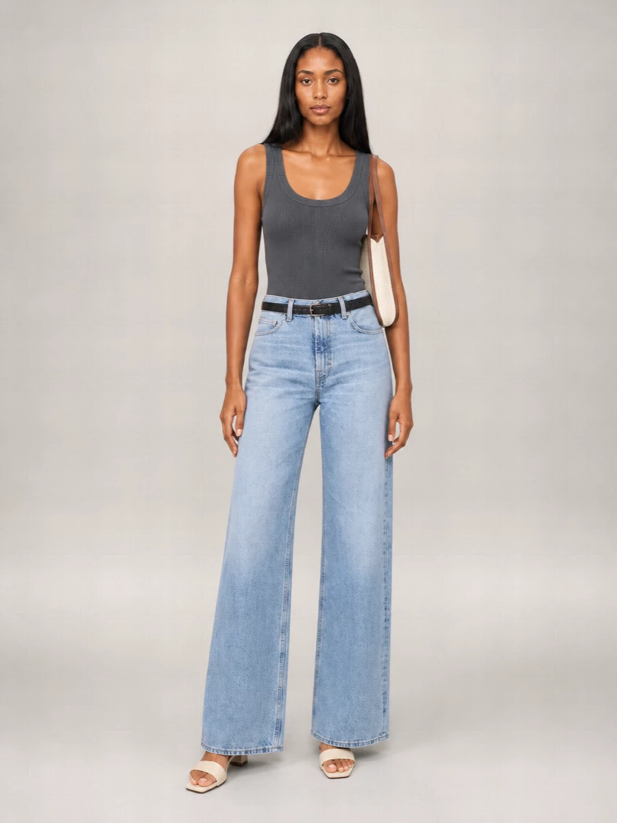 Haikure Cotton Bootcut Jeans