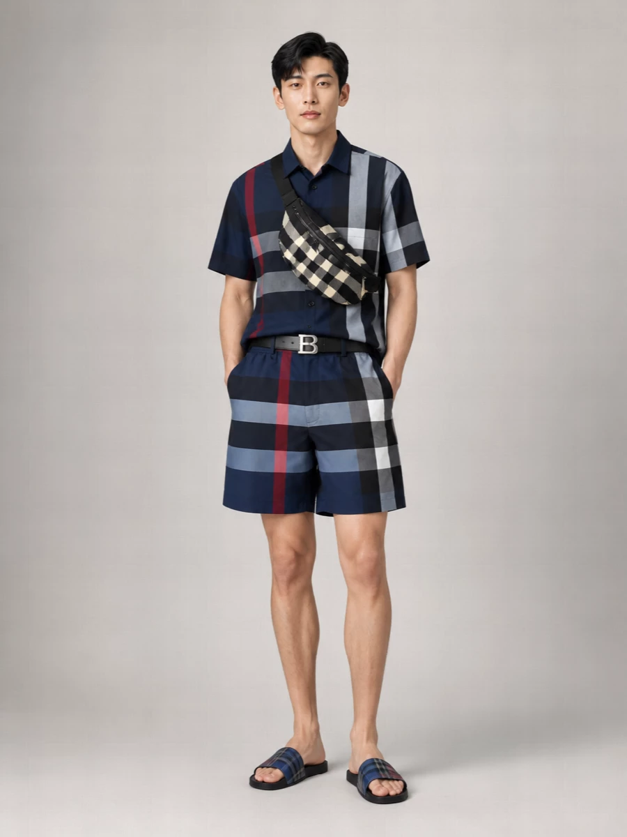 Burberry Checked Chino Shorts