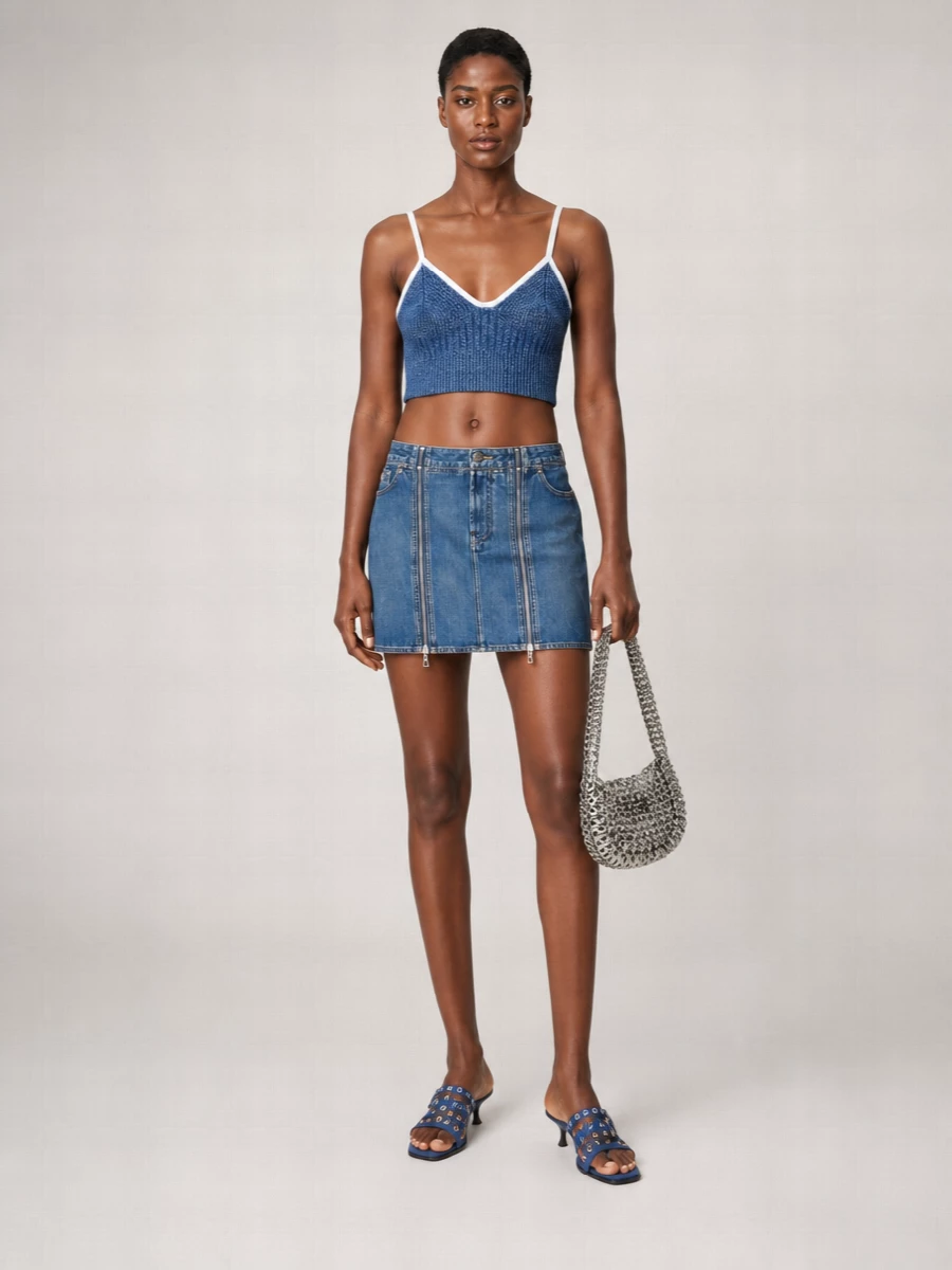 Ganni Cotton Buckle-Strap Mules