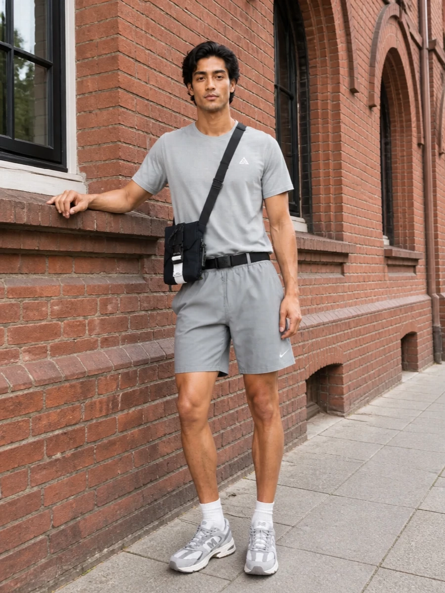 Nike grey sport outfit new balance sneakers