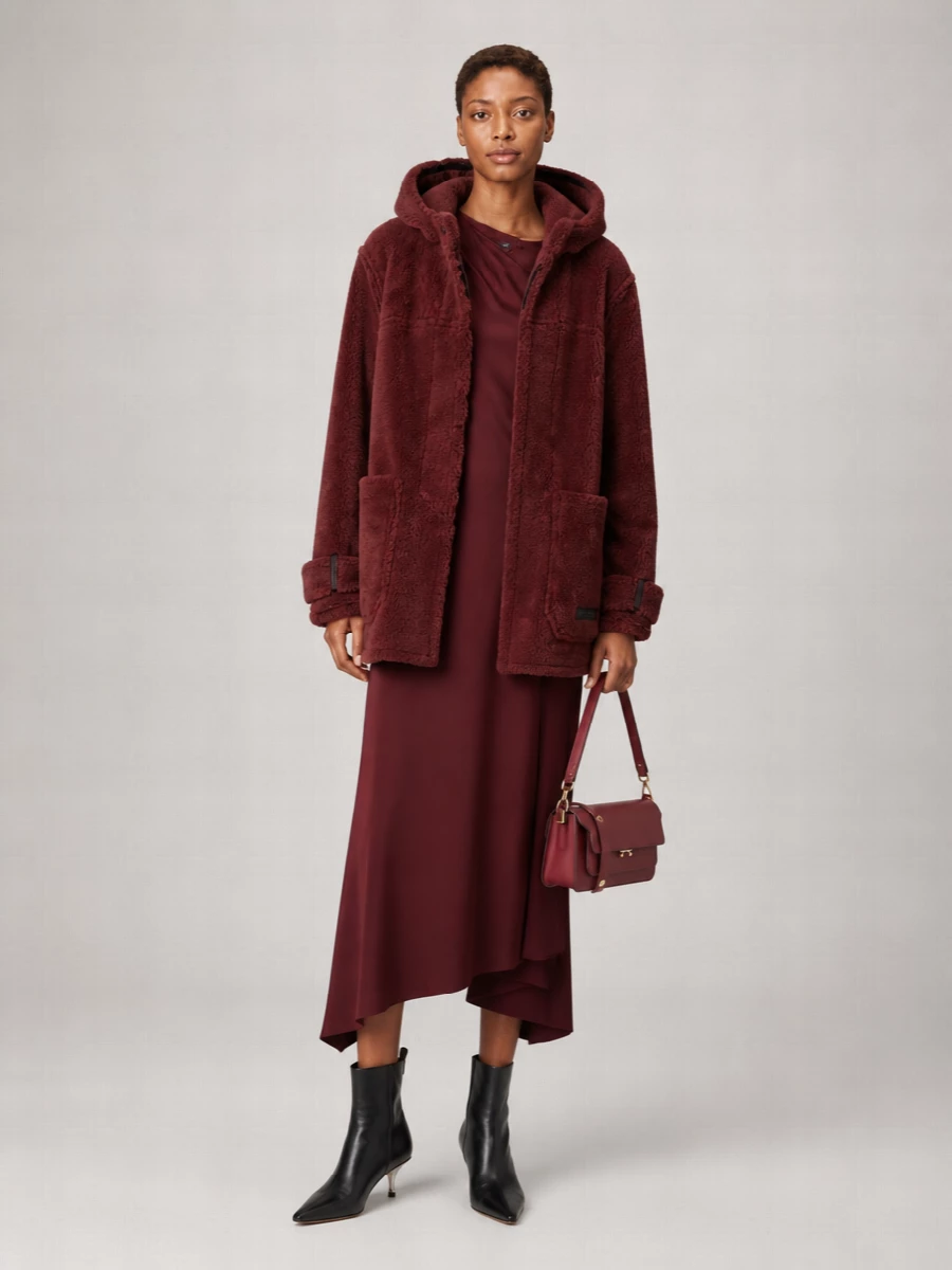 Marni Goat Fur Hooded Jacket