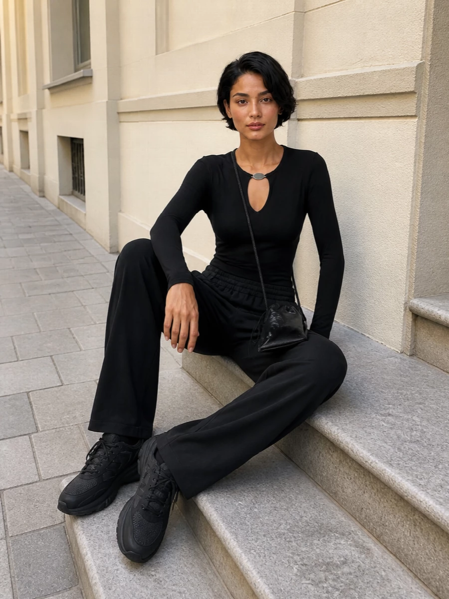 Alexander wang track pants black top sneakers