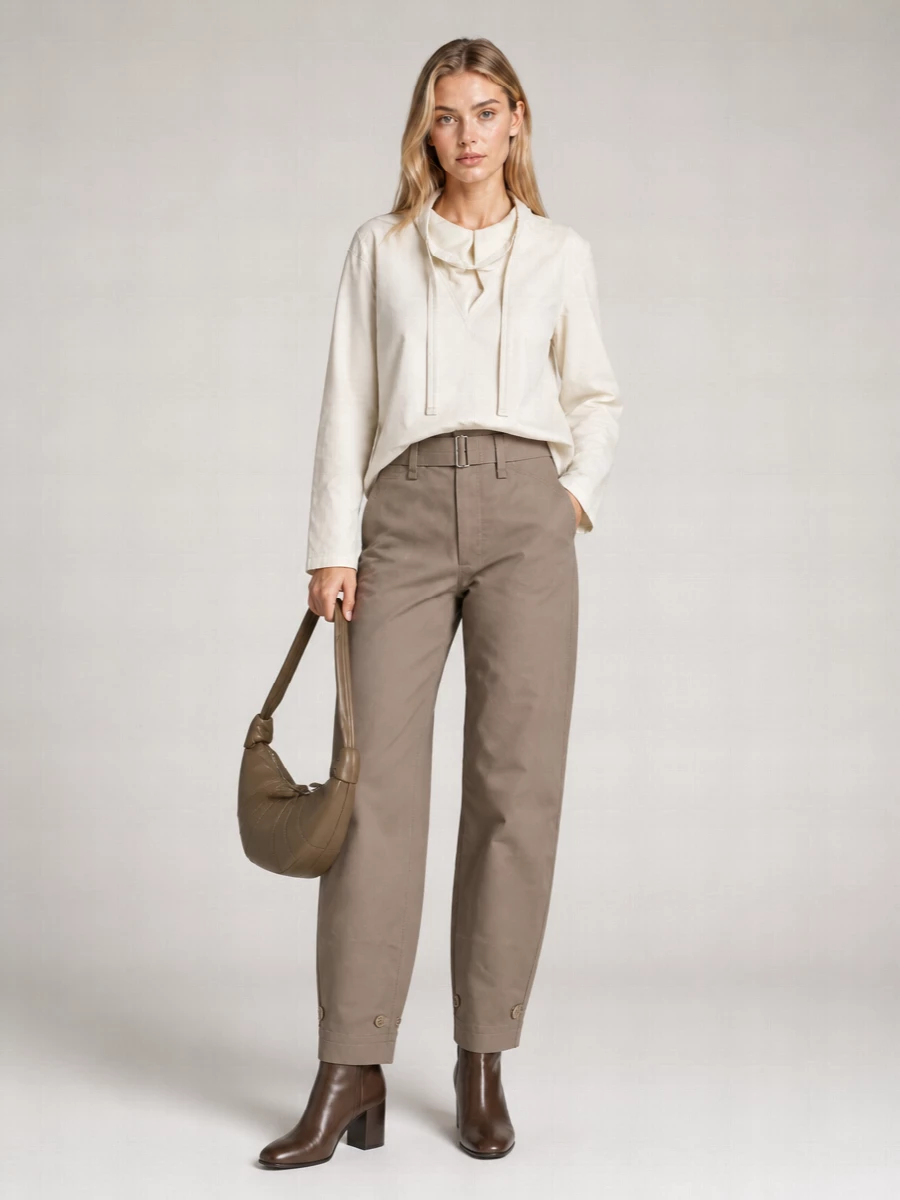 Lemaire Straight Top Vareuse Long Sleeves Drawstring Neck