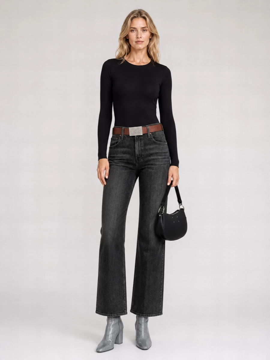 Mother Mid-Rise Bootcut Denim Jeans