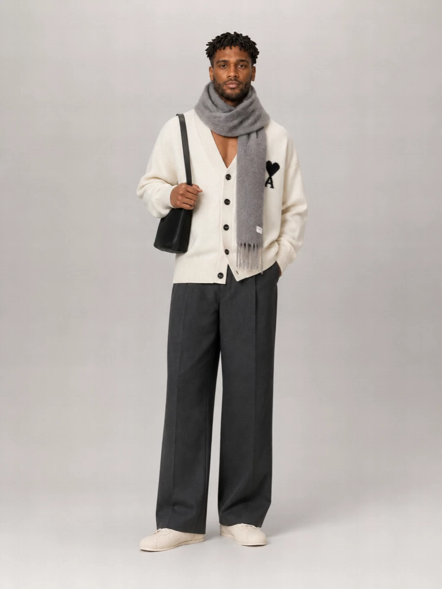 Ami Paris Heart Friend Wool Cardigan