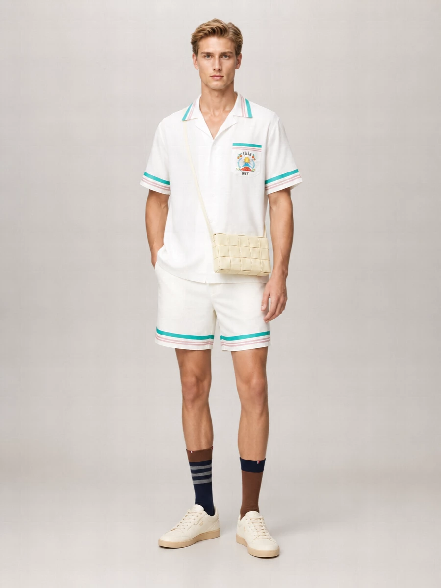 Casablanca Silk Printed Deck Shorts